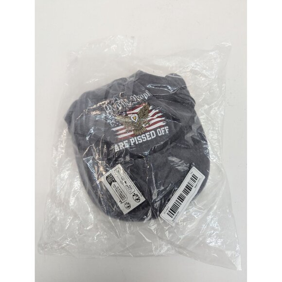 We The People Are Pissed Off Men Gray Adjustable Strap Back Cap Hat - Picture 4 of 6